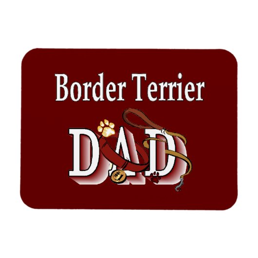 Border Terrier Vader Magneet (Horizontaal)