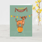 Border Terrier Verjaardag Wenskaart Kaart (Gele Bloem)