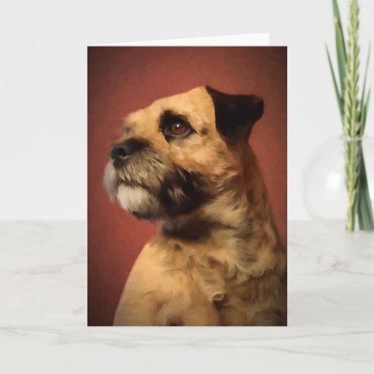 Border Terrier-Wenskaart Kaart (Voorkant)