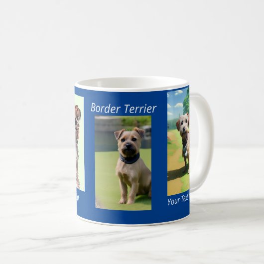 Border Terriers 4 schattige afbeeldingen gepersona Koffiemok (Voorkant rechts)