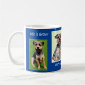 Border Terriers 4 schattige afbeeldingen gepersona Koffiemok (Links)