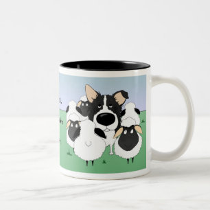 BorderCollie - ik heb het gehoord.. daarom ben ik  Tweekleurige Koffiemok