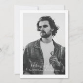 Borderdered Simple Photo Modern Design Aankondiging (Voorkant)