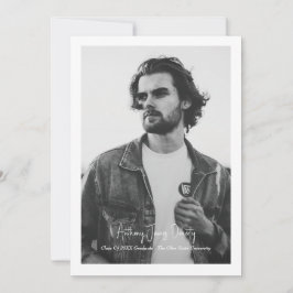 Borderdered Simple Photo Modern Design Aankondiging