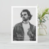 Borderdered Simple Photo Modern Design Aankondiging (Staand voorkant)