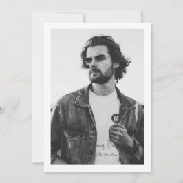 Borderdered Simple Photo Modern Design Aankondiging