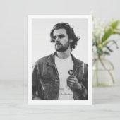 Borderdered Simple Photo Modern Design Aankondiging (Staand voorkant)