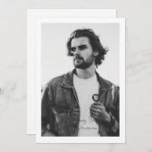 Borderdered Simple Photo Modern Design Aankondiging (Voorkant / Achterkant)