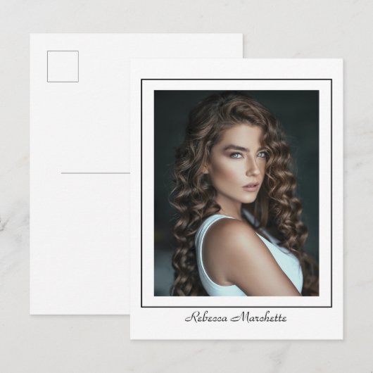 Bordered Actor Promo Photo Postcard Briefkaart (Voorkant / Achterkant)