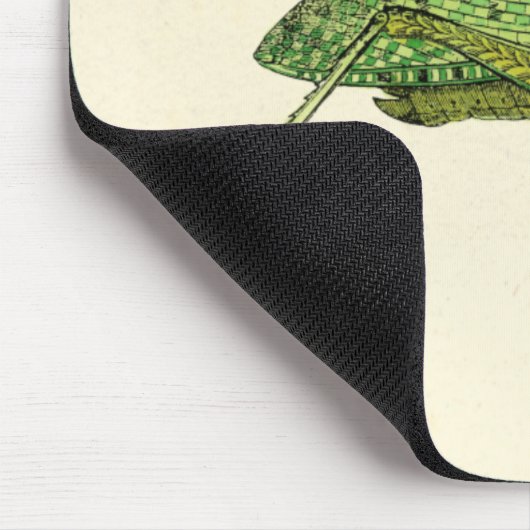 Bordered Print of Green Grasshopper Muismat (Hoek)