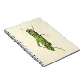Bordered Print of Green Grasshopper Notitieboek (Rechterzijde)