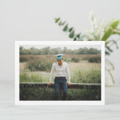 Bordered Simple Photo Modern Design Aankondiging (Staand voorkant)