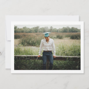 Bordered Simple Photo Modern Design Aankondiging