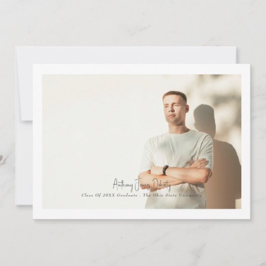 Bordered Simple Photo Modern Design Aankondiging (Voorkant)