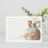 Bordered Simple Photo Modern Design Aankondiging (Staand voorkant)