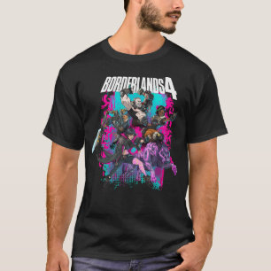 Borderlands 4 Kleurrijke Heldencollage Graffiti T-shirt