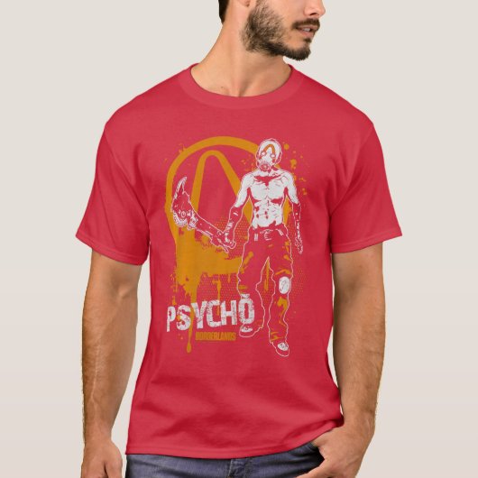 Borderlands Psycho Graffiti Gaming PremiumriBlend T-shirt (Voorkant)