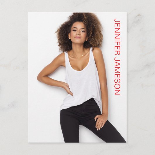 Borderless Actor Model Talent Promo Postcard Briefkaart (Voorkant)