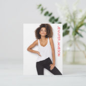 Borderless Actor Model Talent Promo Postcard Briefkaart (Staand voorkant)