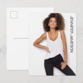 Borderless Actor Model Talent Promo Postcard Briefkaart (Voorkant / Achterkant)