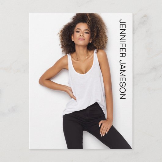 Borderless Actor Model Talent Promo Postcard Briefkaart (Voorkant)