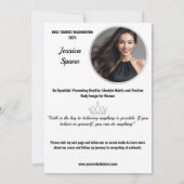 Borderless pageant Autograph Photo Card Kaart (Achterkant)