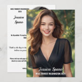 Borderless pageant Autograph Photo Card Kaart (Voorkant / Achterkant)