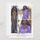 Borderline 4 Signature Modeling Comp Card Kaart (Achterkant)