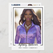 Borderline 4 Signature Modeling Comp Card Kaart (Voorkant / Achterkant)