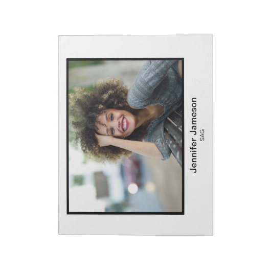 Borderline Actor Notepad Framed Landscape Headshot Notitieblok (Linkerzijde)