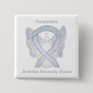 Borderline Personaliteitsstoornis Guardian Angel P Vierkante Button 5,1 Cm