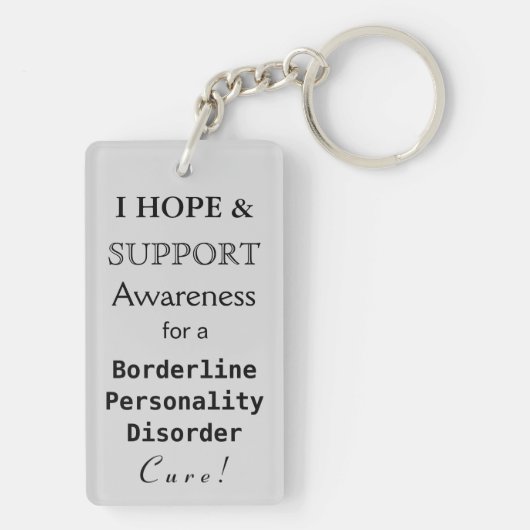 Borderline Personality Disorder Awareness Sleutelh Sleutelhanger (achterkant)