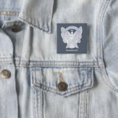 Borderline Personality Disorder (BPD) Angel Pin Vierkante Button 5,1 Cm (In situ)