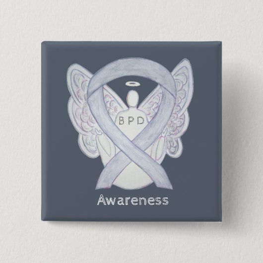 Borderline Personality Disorder (BPD) Angel Pin Vierkante Button 5,1 Cm (Voorkant)