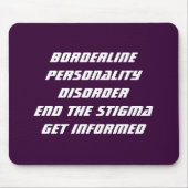 Borderline Personeelsstoornis Mousepad Muismat (Voorkant)
