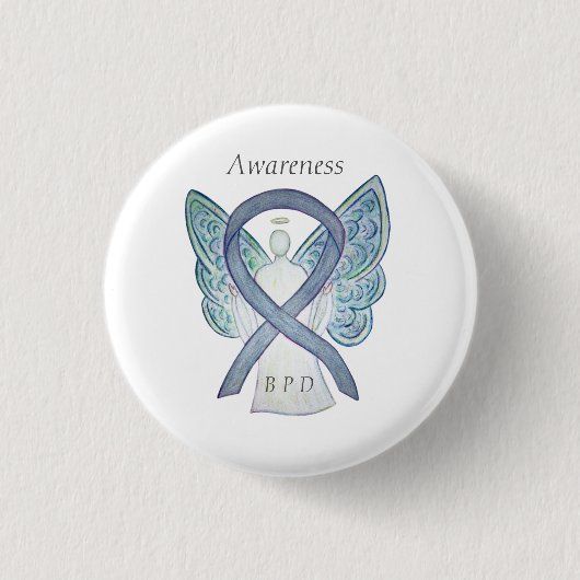 Borderline Persoonlijkheidsstoornis (BPS) Lint Spe Ronde Button 3,2 Cm (Voorkant)