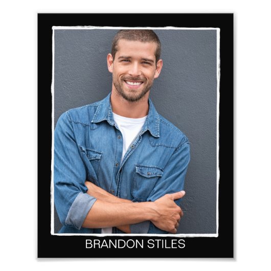 Borderline Retro Actor Waarnemend Headshot - 8x10 Foto Afdruk (Voorkant)