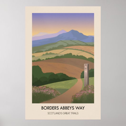 Borders Abbeys Way Scotlands Great Trails Poster - (Voorkant)