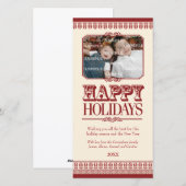 Borders Holiday Photo Card Feestdagenkaart (Voorkant / Achterkant)