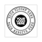  Borders Ontwerp Ronde Logo Rubberstempel (Afrduk)