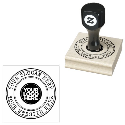  Borders Ontwerp Ronde Logo Rubberstempel (Gestempeld)