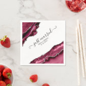 Borders van Bourgogne en Silver Agate alleen gehuw Servet (Insitu)