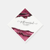 Borders van Bourgogne en Silver Agate alleen gehuw Servet (Hoek)