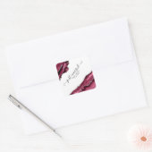 Borders van Bourgogne en Silver Agate alleen gehuw Vierkante Sticker (Envelop)
