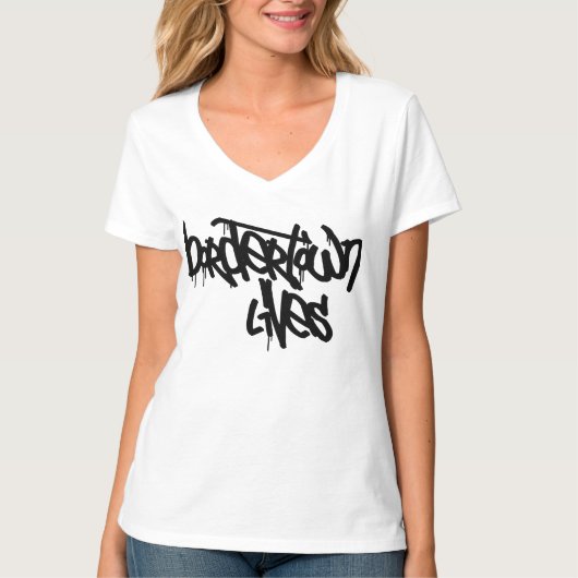 Bordertown woont t-shirt (Voorkant)
