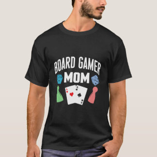 Bordgamer mam tafelblad bordspellen Moederdag T-shirt