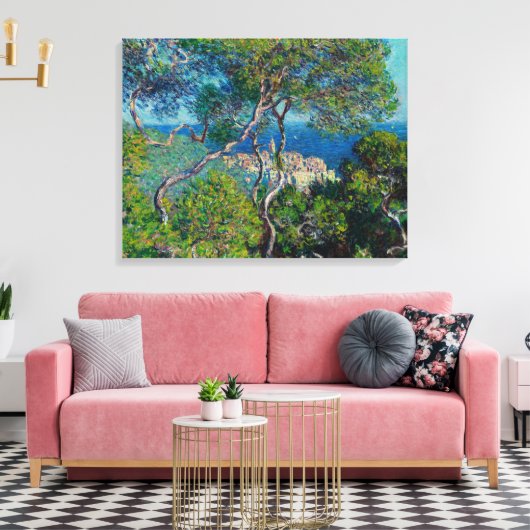 Bordighera (1884), ingediend door Claude Monet Can Canvas Afdruk (Insitu (Woonkamer))
