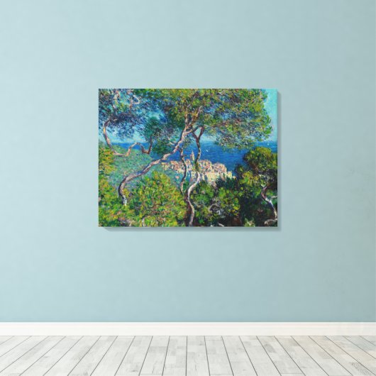 Bordighera (1884), ingediend door Claude Monet Can Canvas Afdruk (Insitu (Houten vloer))