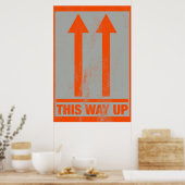 Bordje 'Deze kant boven' Poster (Keuken)