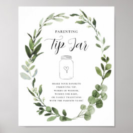 Bordje met tips voor aanstaande ouders poster